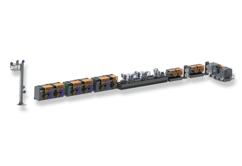 铜扁线轧拉联合生产线